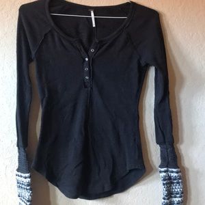 Free People S Dark Navy Knit Long Sleeve